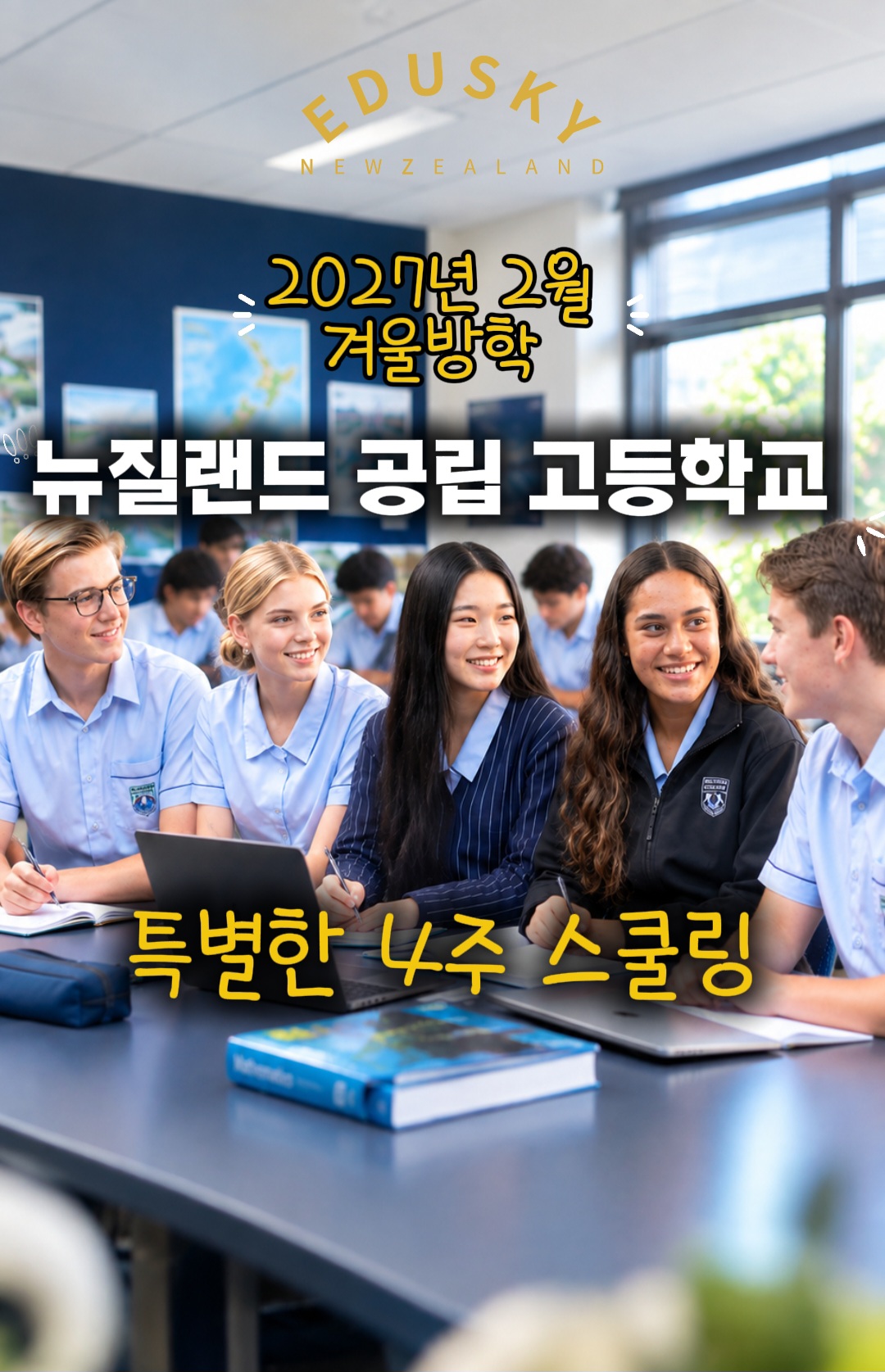 100% 뉴질랜드 현지 공립고등학교 4주 스쿨링